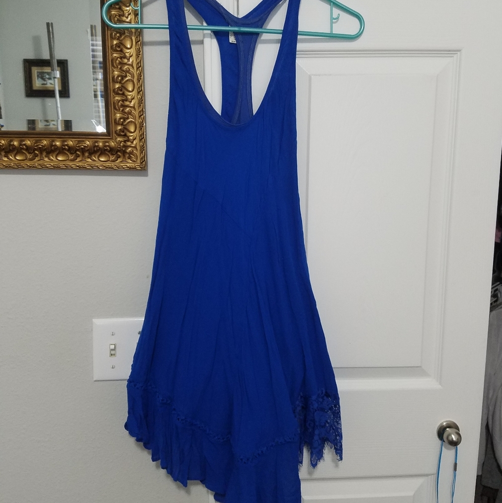 Blue halter dress